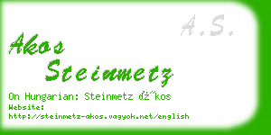 akos steinmetz business card